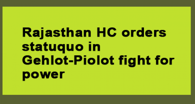 Gehlot-Pilot tussle: Rajasthan HC asks for status quo disqualification