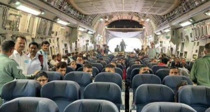 IAF aircraft carrying 120 Indian officials lands in Gujarat’s Jamnagar
