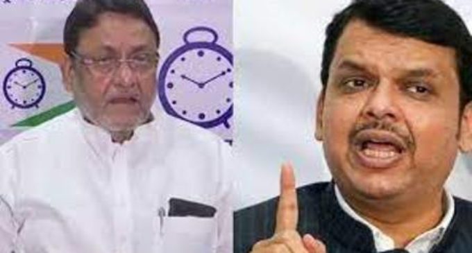 Maharashtra Minister Nawab Malik’s son-in-law sends Rs 5 crore defamation notice to ex-CM Fadnavis