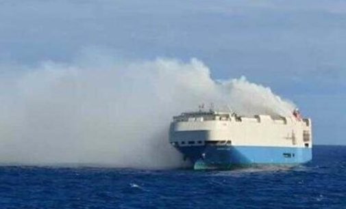 Ship with thousands of Porsches, Bentleys, other cars burns on North Atlantic Ocean