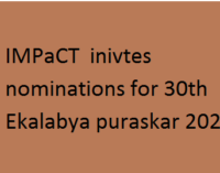 IMPaCT  inivtes nominations for 30th Ekalabya puraskar 2022