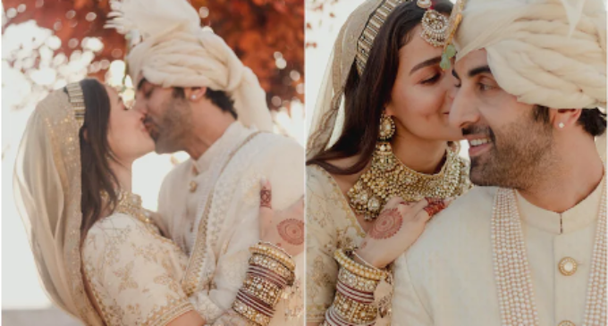 First pics out! Alia Bhatt, Ranbir Kapoor make their wedding Insta-official