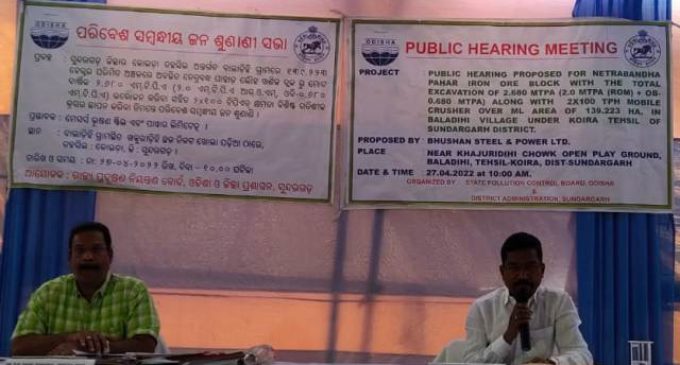 Public hearing for Netrabandha iron ore mines held peacefully