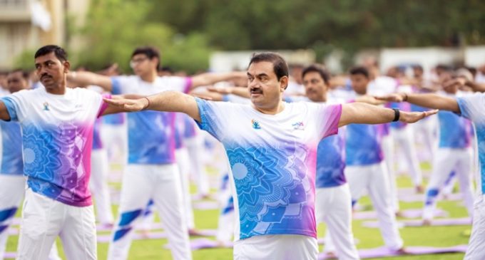 Adani Foundation promotes A Fit India through Yoga