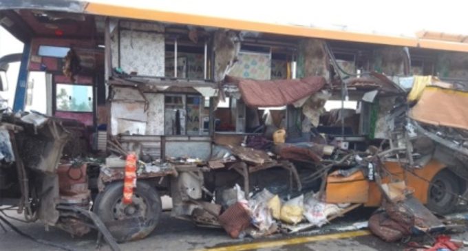 Double-decker buses collide on Purvanchal Expressway, eight dead