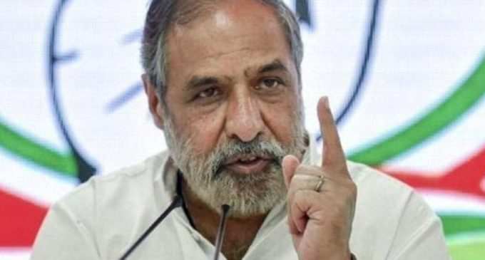 Anand Sharma resigns from chairmanship of Himachal Congress steering committee