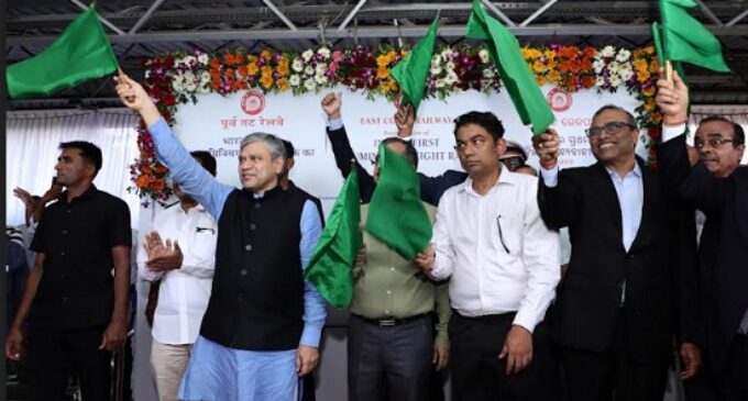 Railway minister Ashwini Vaishnaw flags off Hindalco-developed aluminium freight rake