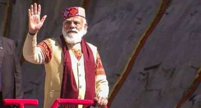 ‘Beginning of each future victory’: PM Modi sounds poll bugle in Himachal, literally