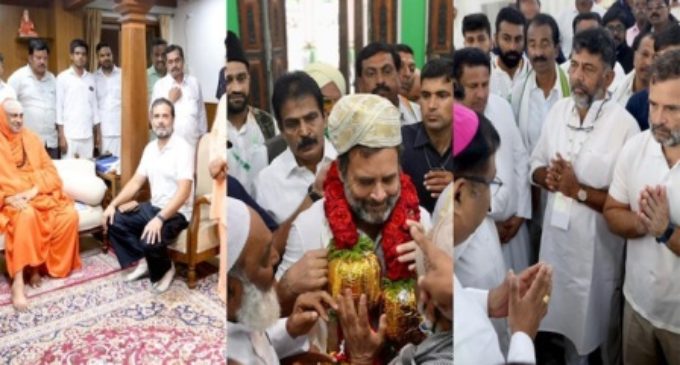 Bharat Jodo Yatra: In one day, Rahul Gandhi visits mutt, mosque, church