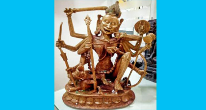 Stolen rare idol from the temple seized at airport in New Delhi  last month yet to be returned to the temple in Jajpur