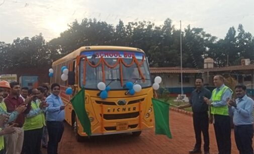 School Bus launched by AM/NS India in Keonjhar District