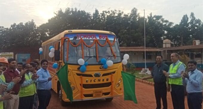 School Bus launched by AM/NS India in Keonjhar District