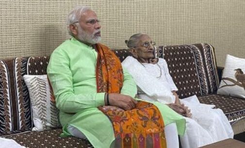 PM Modi takes mother Heeraben’s blessings ahead of Phase 2 of Gujarat polls