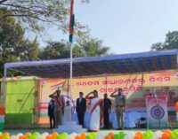 Minister Tukuni Sahu hoists national flag at 74th Republic Day celebration in Malkangiri