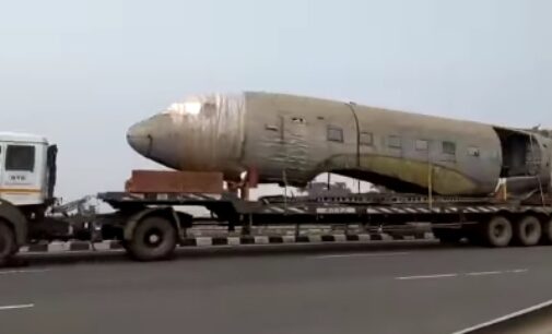 Biju Patnaik’s iconic Dakota aircraft brought back to Odisha; people line up along NH 16 to have a glimpse of it