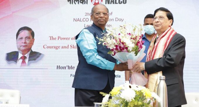Former CJI Dipak Misra delivers 21st Edition of NALCO Lecture Series