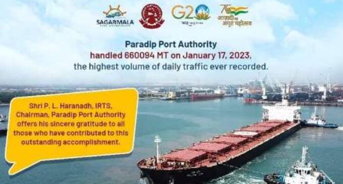 Paradip port handles highest ever single day cargo