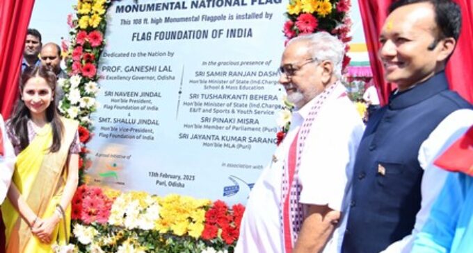 Holding The Honour High: Monumental National Flag hoisted at Puri