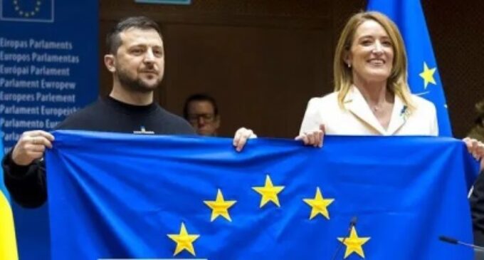 Ukraine’s Zelenskyy makes emotional appeal for EU membership