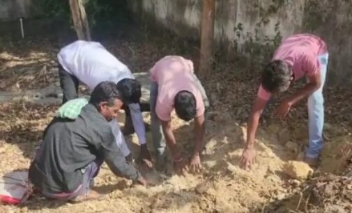 Huge quantity of food grain found buried under earth, villagers demand action