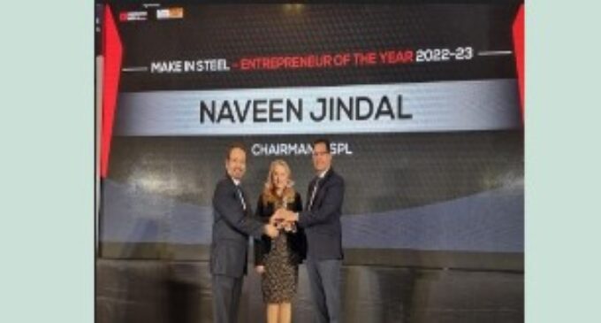 ‘Entrepreneur of the year’ award to Naveen Jindal