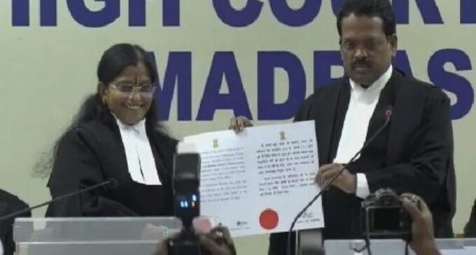 Victoria Gowri sworn in as Additional Judge of Madras HC