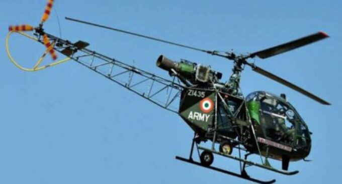 Indian Army Cheetah helicopter crashes in Arunachal Pradesh, pilots missing