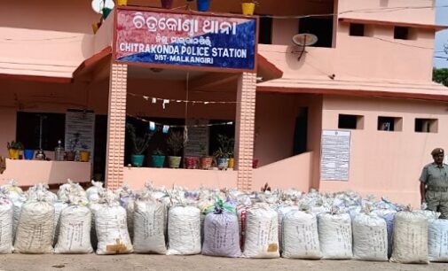 Chitrakonda police bust major Ganja operation, seize 132 bags worth 3 Crore 30 lakhs