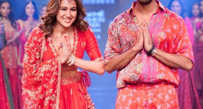 Sara Ali Khan walks ramp at Lakme Fashion Week for designer Punit Balana