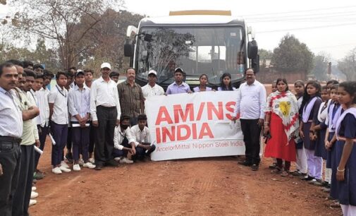 AM/NS India extends school bus support to students of board examination