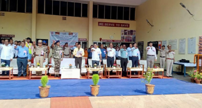 Safety Pledge: Paradip Port Authority observes National Fire Service Day
