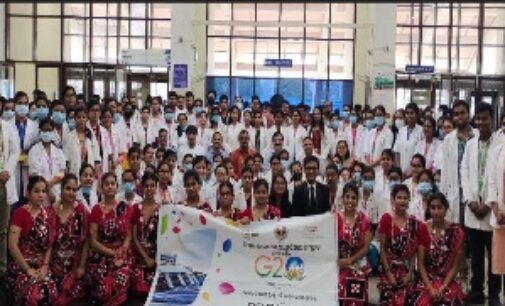AIIMS Bhubaneswar Girl Students form Human Chain to celebrate India’s G20 Presidency