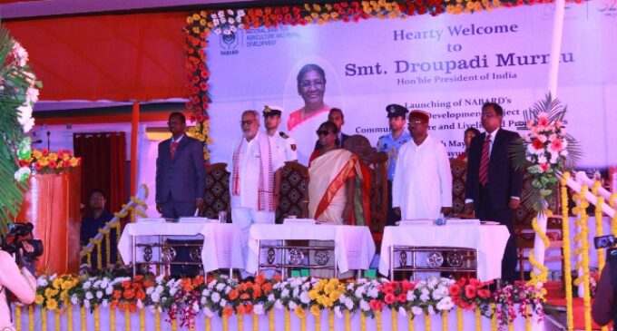 Hon’ble President of India Inagurates NABARD’s Development Programmes at Pahadpur village, Mayurbhanj