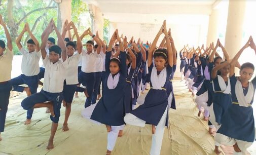 International Yoga Day celebrated by AM/NS India at Paradeep