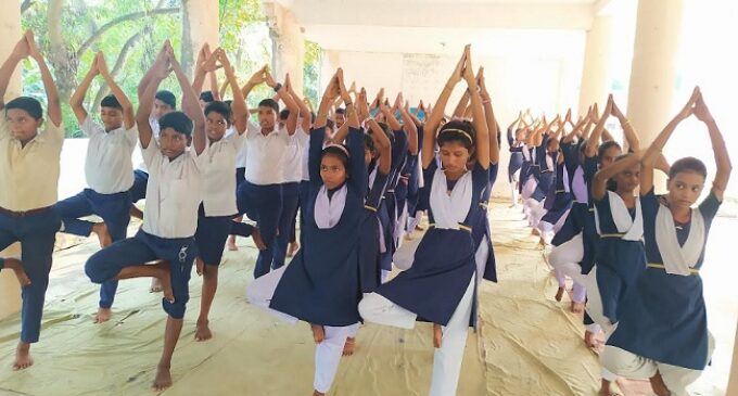 International Yoga Day celebrated by AM/NS India at Paradeep