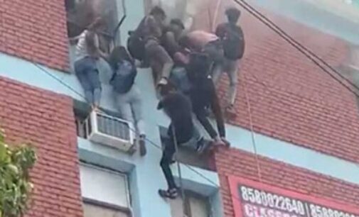 Fire at Delhi coaching centre, students seen jumping out of windows