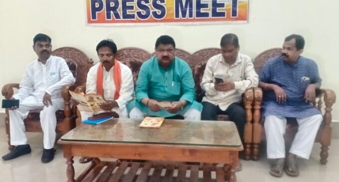 BJP’s Juel Oram Addresses Press Meet at Circuit House Malkangiri, Highlights  Development .
