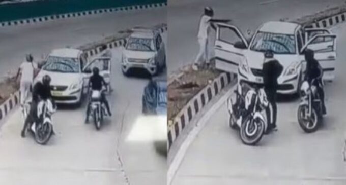Caught on cam: Heist in busy Delhi tunnel, two men robbed of Rs 2 lakh at gunpoint