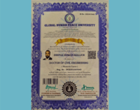 Renowned engineer Deepak Kumar Mallick get Doctorate