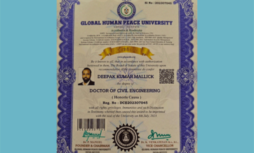 Renowned engineer Deepak Kumar Mallick get Doctorate