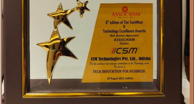 Glory for Odisha: Bhubaneswar-based CSM wins Assocham Award for Mining Innovation