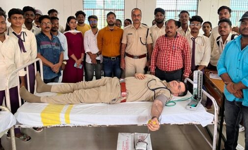 Blood Donation Camp at Malkangiri Model Degree College Sees Strong Participation: Malkangiri SP Leads by Example