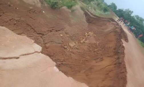 River embankment caved in