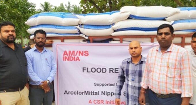 AM/NS India provides relief to flood-hit villages in Jagatsinghpur district