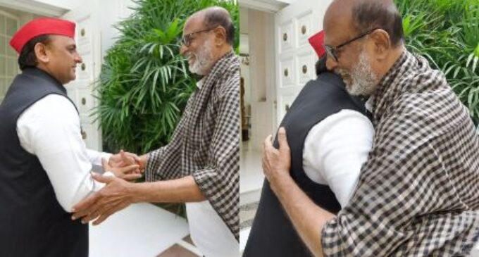 ‘When hearts meet, people embrace’: Rajinikanth meets Samajwadi Party chief Akhilesh Yadav