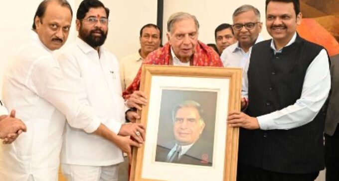 Maharashtra: Industrialist Ratan Tata conferred with ‘Udyog Ratna’ award