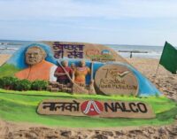 Sand Art from NALCO at Puri Beach