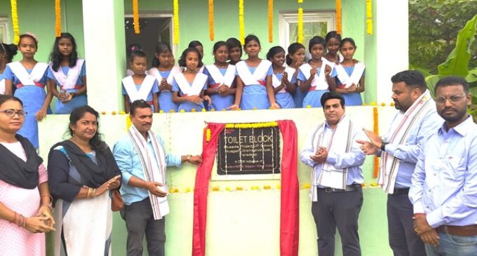 AM/NS India constructs new Toilet Blockin Musadia UP school