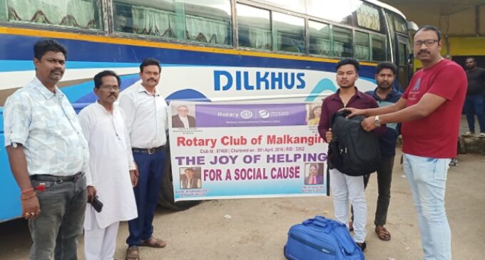 Rotary Club Malkangiri Extends Helping Hand to Student for Higher Education