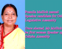 BJD names Pramila Mallick Speaker candidate for Odisha Legislative Assembly